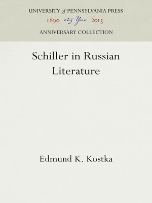 cover image of Schiller in Russian Literature